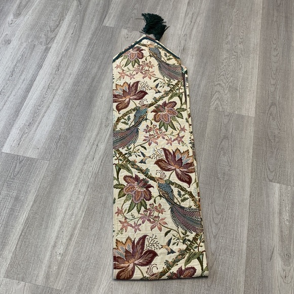 Brown Sugar Designs BoutiqueTapestry Table Runner for Fall Peacock - Picture 6 of 7